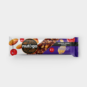 Батончик «Nut N Go» Миндаль, арахис, клюква, 50 г