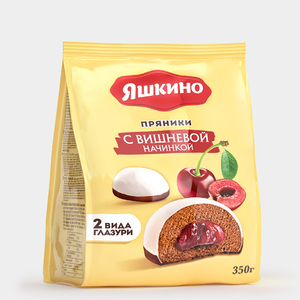 Пряники «Яшкино» с вишневой начинкой, 350 г