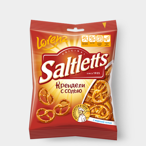 Крендели «Saltletts» с солью, 60 г