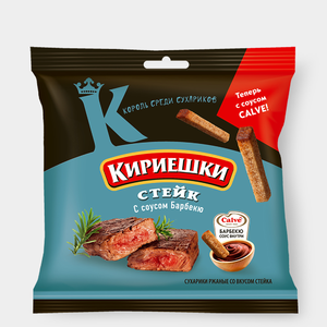 Сухарики «Кириешки» со вкусом стейка и соусом барбекю, 85 г