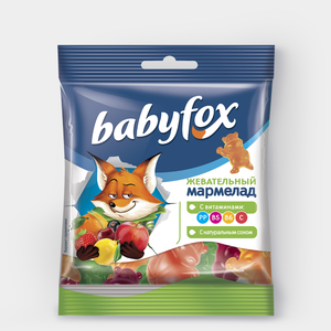 Жевательный мармелад «Babyfox» с соком ягод и фруктов, 70 г