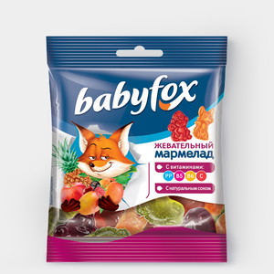 Мармелад жевательный «Babyfox» с витаминами, 30 г