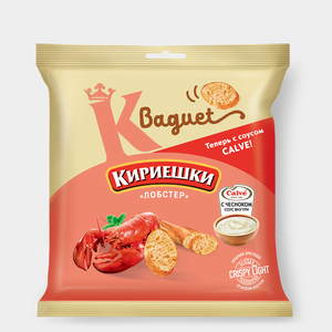 Сухарики «Кириешки Baguet» Лобстер + чесночный соус, 45 г