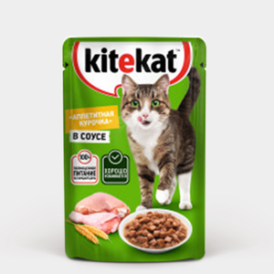 Влажный корм для кошек «Kitekat» Курица в соусе, 85 г