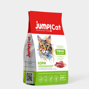 Корм для кошек «Jump» Trio Sterilized, 400 г