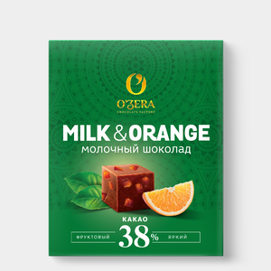 Шоколад молочный «O'Zera» Milk & Orange, 90 г