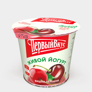 Йогурт 2.5% «Первый вкус» Вишня – черешня, 125 г