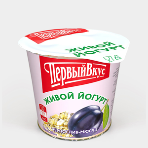 Йогурт 2.5% «Первый вкус» Мюсли – чернослив, 125 г