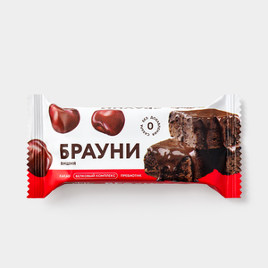 Пирожное «ProteinRex» протеиновое, «Брауни» вишневое, без сахара, 50 г