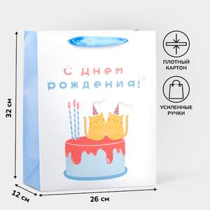 Пакет подарочный, большой