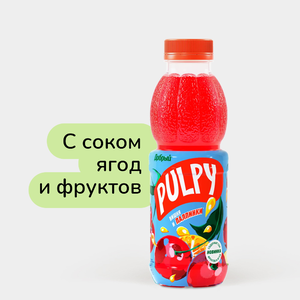 Напиток «Добрый» Pulpy из яблок, черноплодной рябины и вишни, 450 мл