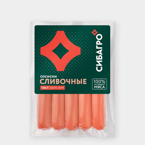 Сосиски «Сибагро» Сливочные, 300 г