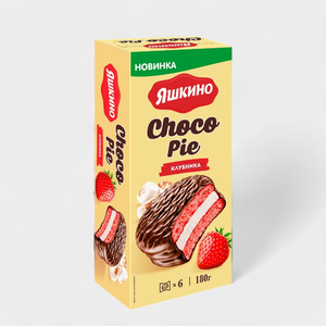 Choco pie «Яшкино» Клубничный, 180 г