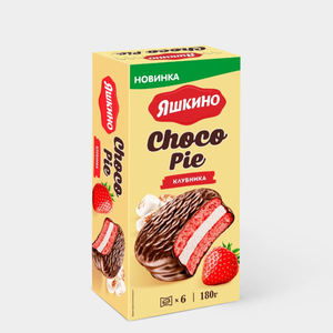 Choco pie «Яшкино» Клубничный, 180 г