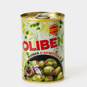 Оливки «OLIBEN» с анчоусом, 270 г