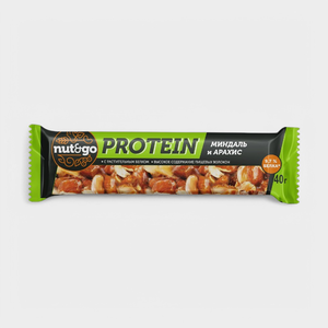 Батончик «Nut&Go» Protein миндаль и арахис, 36 г