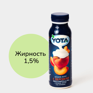 Йогурт питьевой «Yota» с персиком, 300 г