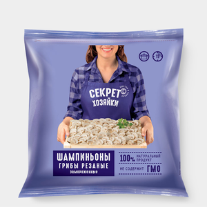 Шампиньоны резаные «Секрет хозяйки» замороженные, 400 г