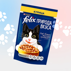 Корм для кошек «Felix» Природа вкуса, курица, 75 г