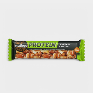 Батончик «Nut&Go» Protein миндаль и арахис, 36 г