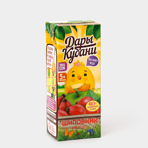 Сок «Дары Кубани» Шиповник-яблоко, 200 мл