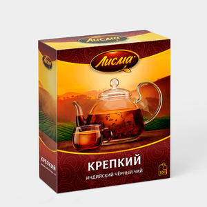 Чай черный «Лисма» Крепкий, 100 пакетиков