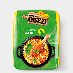 Лапша быстрого приготовления «Роллтон» Горячий обед со вкусом курицы, 85 г