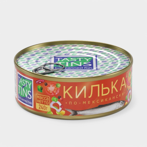 Килька «Tasty Tins» по-мексикански, 240 г