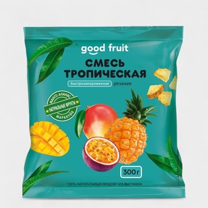 Тропическая смесь «Good fruit» манго, ананас, маракуйя, 300 г