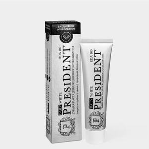 Зубная паста «PRESIDENT» Daily White (100 RDA), 68 г Зубная паста «PRESIDENT» Daily White (100 RDA), 68 г