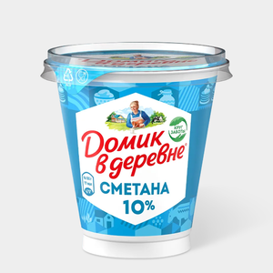 Сметана 10% «Домик в деревне», 300 г