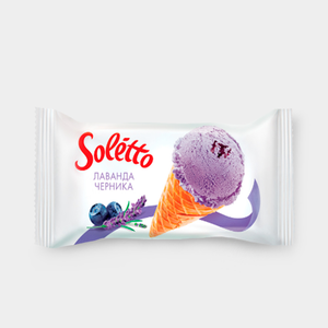 Мороженое «SOLETTO» Лаванда и черника, 75 г