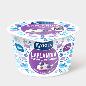 Йогурт 7.2% «Viola» Laplandia со вкусом черничного маффина, 180 г