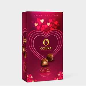 Шоколадные конфеты «O'Zera» «LOVE», пралине с цельным фундуком, 230 г