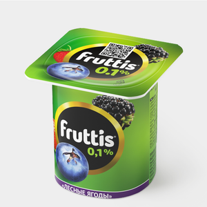 Йогуртный продукт 0.1% «Fruttis» Легкий Ананас и дыня/ Лесные ягоды, 110 г