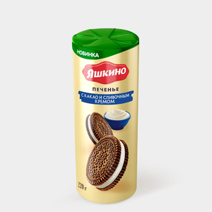 Печенье «Яшкино» с какао и сливочным кремом, 220 г