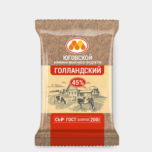 Сыр 45% «Юговской» Голландский, 200 г
