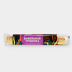 Вафельная трубочка «ZEBRA» с ореховой пастой и какао, 70 г