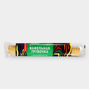Вафельная трубочка «ZEBRA» с арахисовой пастой, 70 г