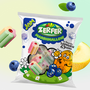 Маршмеллоу «Zerfer Jam» со вкусом черники & дыни, 90 г