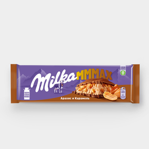 Шоколад молочный «Milka MMMAX» с арахисовой начинкой, воздушным рисом и кусочками арахиса, 270 г
