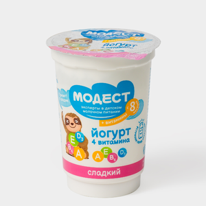 Йогурт питьевой «Модест» обогащенный витаминами, 200 г