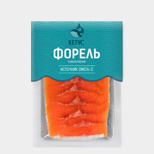 Форель слабосоленая филе-кусочки, 100 г