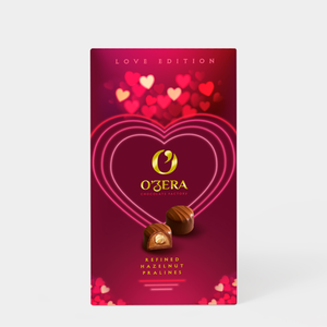 Шоколадные конфеты «O'Zera» «LOVE», пралине с цельным фундуком, 230 г