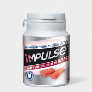 Жевательная резинка «Impulse ICE» со вкусом вишни и ментола, 56 г