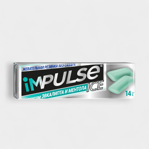 Жевательная резинка «Impulse ICE» со вкусом эвкалипта и ментола, 14 г