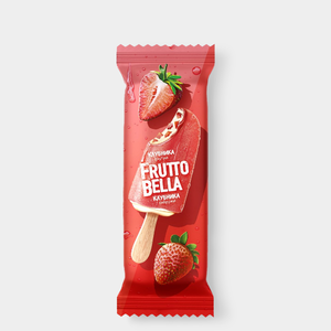 Мороженое «FruttoBella» клубника внутри, клубника снаружи, 60 г