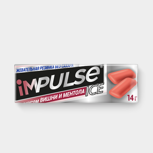 Жевательная резинка «Impulse ICE» со вкусом вишни и ментола, 14 г
