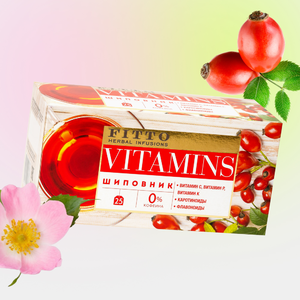 Чай травяной «Fitto» Vitamins. Шиповник, 25 пакетиков, 37,5 г