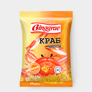 Чипсы «Binggrae» со вкусом краба, 80 г